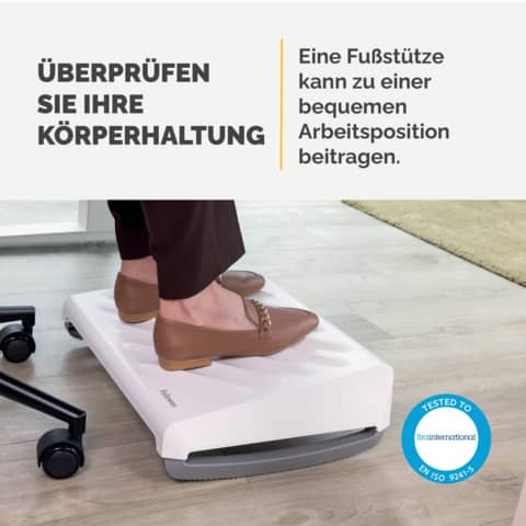 Poggiapiedi Fellowes Breyta™ regolabile 9,8x49x36 cm bianco 100016563